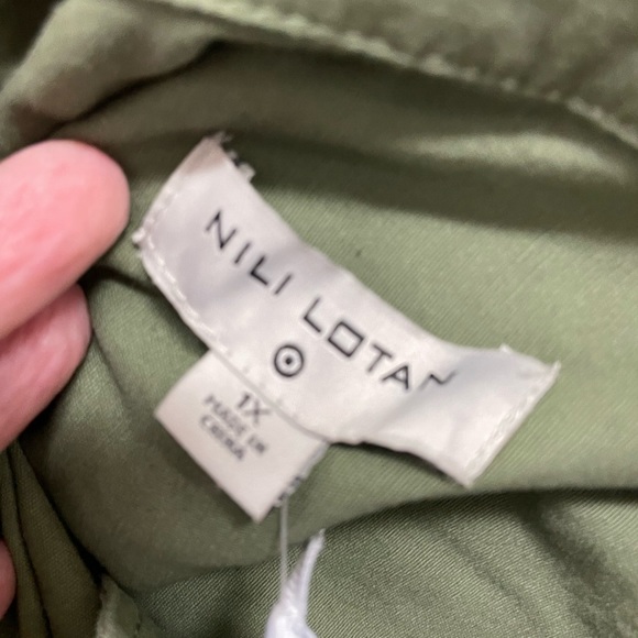 Nili Lotan Long Sleeved Olive Green Jumpsuit size 1x plus - Picture 6 of 7